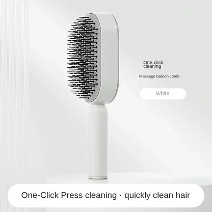 Twist Clean Self-Cleaning Hair Brush – Scalp Massage & Anti-Static Detangling