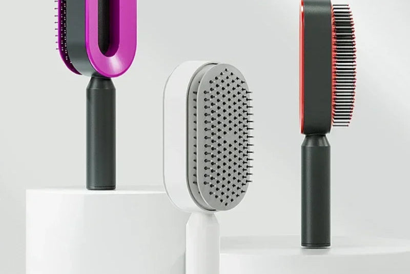 Twist Clean Self-Cleaning Hair Brush – Scalp Massage & Anti-Static Detangling